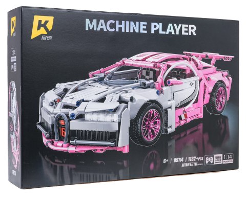 Zestaw Klocków Auto Sportowe Różowe 1132el.