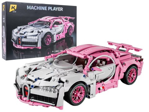 Zestaw Klocków Auto Sportowe Różowe 1132el.