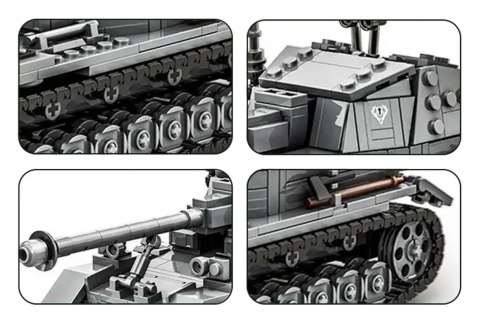 Zestaw Klocków Czołg Szary 632el.