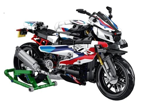 Zestaw Klocków Motocykl Ścigacz Biały 912el.