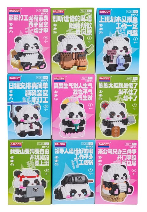 Zestaw Klocków Pandy 303el.