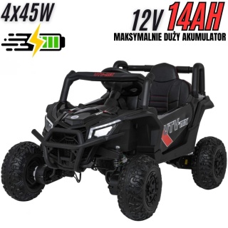 Autko na akumulator Buggy Madman UTV-MX 4x4 Czarny 12V14Ah