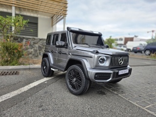 Auto na akumulator Mercedes Benz G63 AMG GIGANT XXL 4x200W 24V Srebrny LAKIEROWANY + Panel MP4 + POWIĘKSZONY AKUMULATOR 24V20Ah
