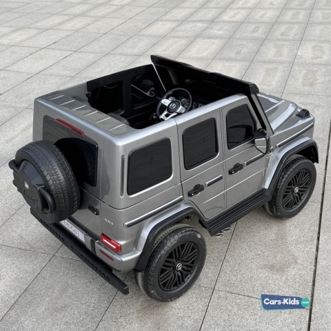 Auto na akumulator Mercedes Benz G63 AMG GIGANT XXL 4x200W 24V Srebrny LAKIEROWANY + Panel MP4 + POWIĘKSZONY AKUMULATOR 24V20Ah