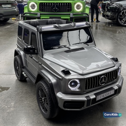 Auto na akumulator Mercedes Benz G63 AMG GIGANT XXL 4x200W 24V Srebrny LAKIEROWANY + Panel MP4 + POWIĘKSZONY AKUMULATOR 24V20Ah