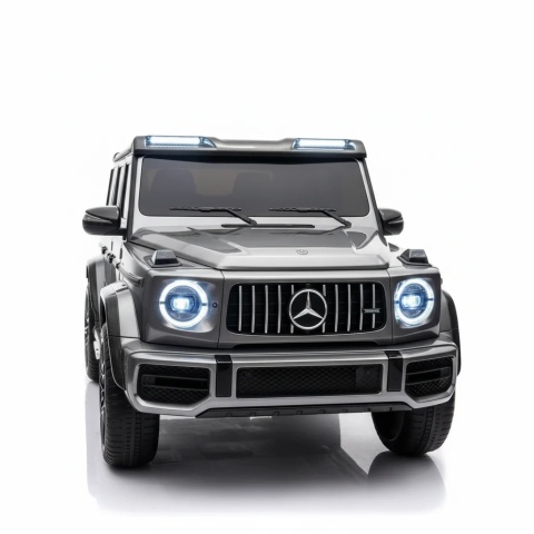 Auto na akumulator Mercedes Benz G63 AMG GIGANT XXL 4x200W 24V Srebrny LAKIEROWANY + Panel MP4 + POWIĘKSZONY AKUMULATOR 24V20Ah