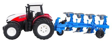 Traktor Czerwony R/C Z Pługiem