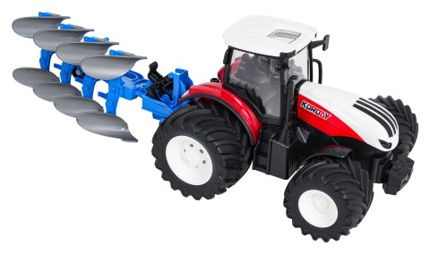 Traktor Czerwony R/C Z Pługiem