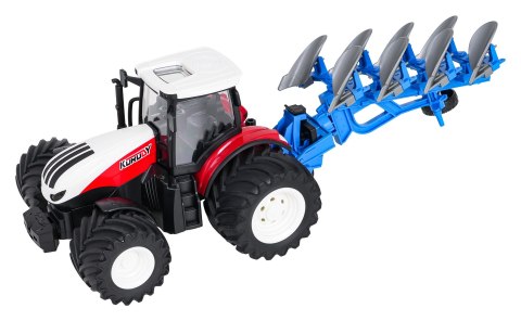 Traktor Czerwony R/C Z Pługiem