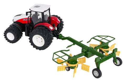 Traktor + Zgrabiarka R/C 1:24 Czerwony