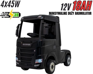 Auto na akumulator TIR Ciężarówka Scania R-SERIE 500 4x4 Czarna