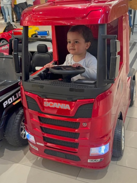 Auto na akumulator TIR Ciężarówka Scania R-SERIE 500 4x4 Czerwona LAKIEROWANA