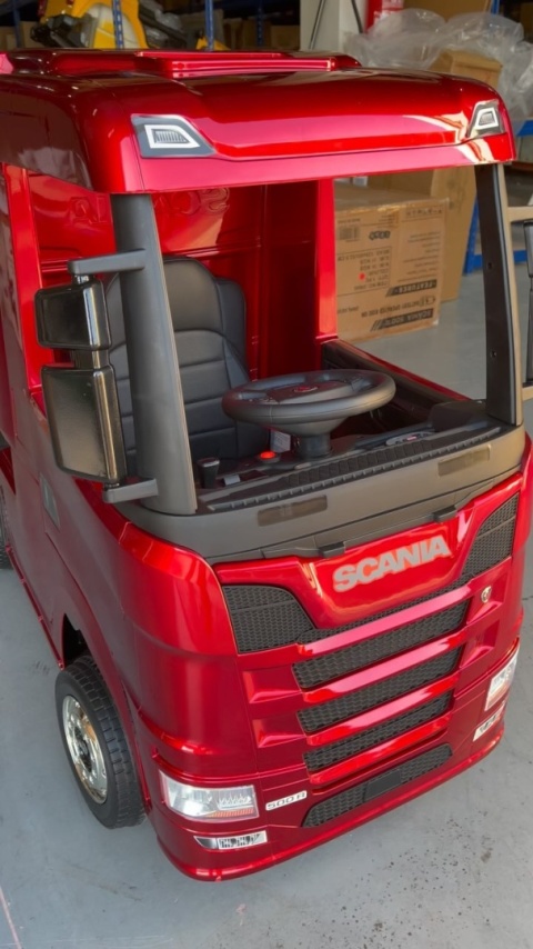 Auto na akumulator TIR Ciężarówka Scania R-SERIE 500 4x4 Czerwona LAKIEROWANA
