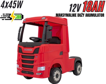 Auto na akumulator TIR Ciężarówka Scania R-SERIE 500 4x4 Czerwona