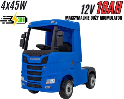 Auto na akumulator TIR Ciężarówka Scania R-SERIE 500 4x4 Niebieska