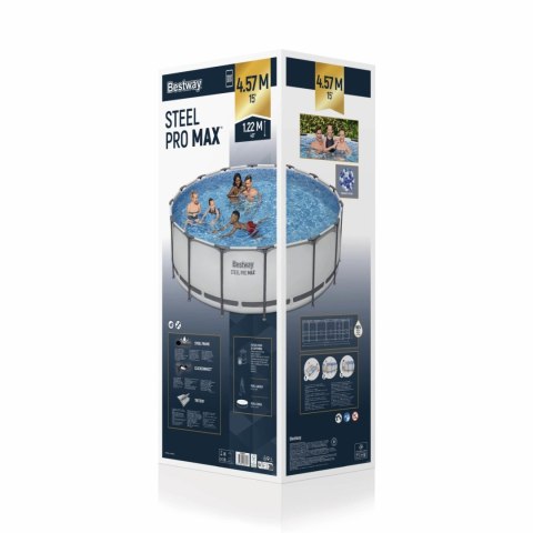 Basen Stelażowy 15FT 457x122 cm SteelPRO BESTWAY