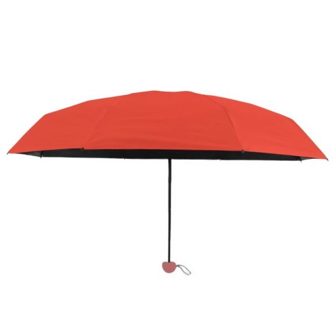 Parasolka Kieszonkowa Składana z Ochroną UV UPF 50+ Etui Czerwona 90 cm