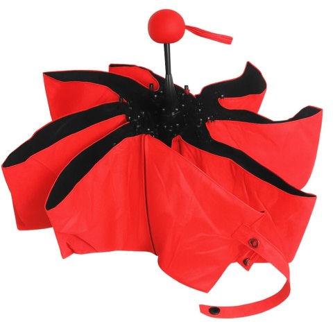 Parasolka Kieszonkowa Składana z Ochroną UV UPF 50+ Etui Czerwona 90 cm