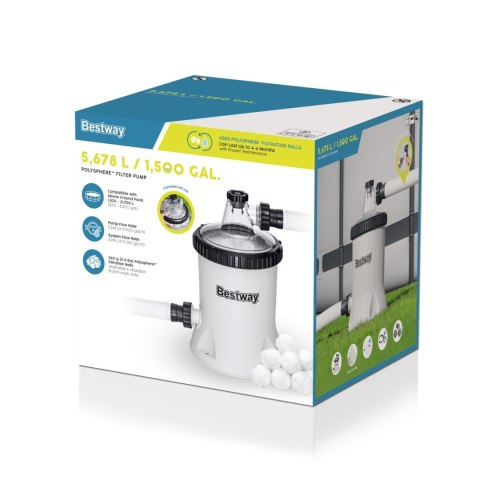 Pompa na Wkład filtrujący Polysphere FlowClear 1500gal. BESTWAY