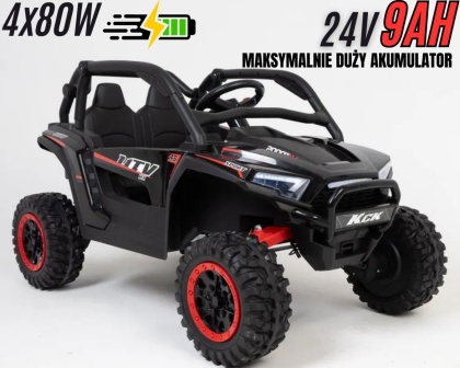 Autko na akumulator Buggy 4x4 KCK Czarny + POWIĘKSZONY AKUMULATOR 24V 9Ah