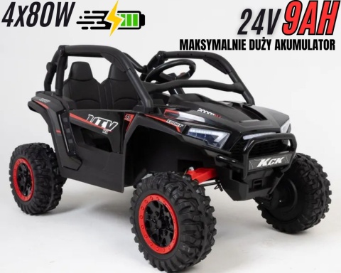 Autko na akumulator Buggy 4x4 KCK Czarny + POWIĘKSZONY AKUMULATOR 24V 9Ah