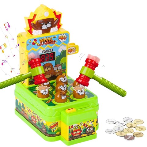 Gra Zręcznościowa Interaktywna Whack-A-Mole Uderz Młotkiem Kreciki