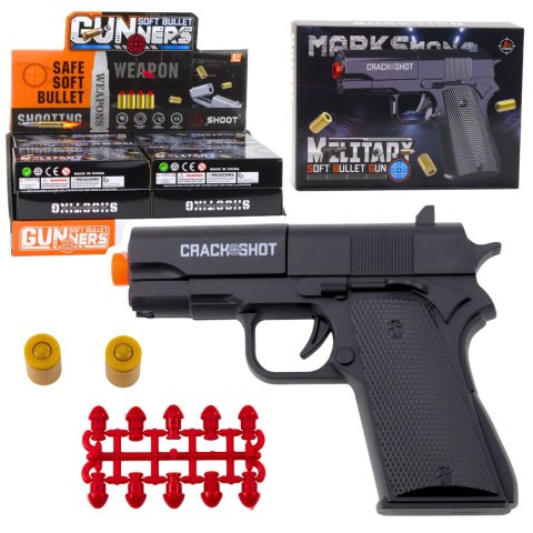 Mini Pistolet Broń Na Naboje I Łuski Czarny 13,5 cm