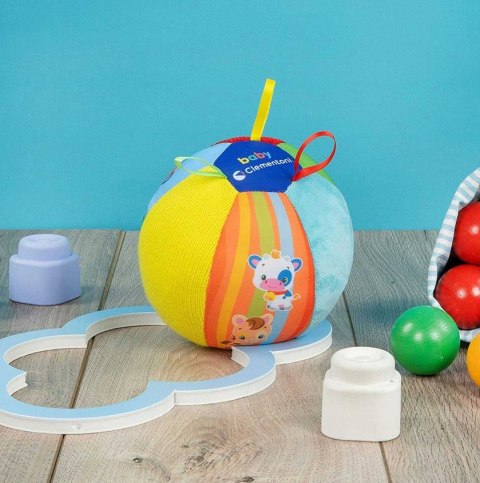 Muzyczna Kolorowa Piłka Zwierzątka Miękka Clementoni 17475