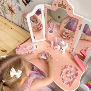 WOOPIE GREEN Drewniana Toaletka z Lustrem i Akcesoriami