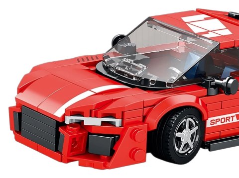 Zestaw Klocków Auto Sportowe Czerwone 413el.