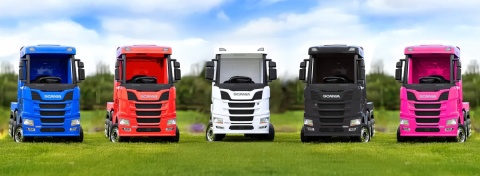 Auto na akumulator TIR Ciężarówka Scania R-SERIE 500 4x4 Czerwona LAKIEROWANA