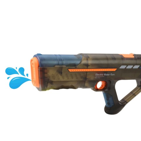 Elektryczny Pistolet Karabin Na Wodę Akumulator Przeźroczysty Czarny 55 cm