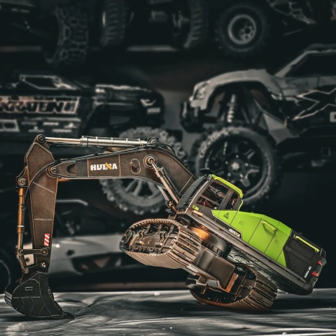 Koparka Zdalnie Sterowana model 1593 HuiNa Zielona 1:14 R/C