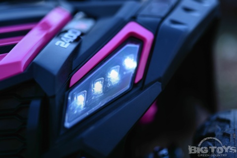 Buggy ATV Strong Racing dla 2 dzieci Różowy + Silnik bezszczotkowy + Pompowane koła + POWIĘKSZONY AKUMULATOR 24V 20AH