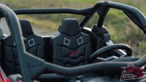 Auto na akumulator Buggy CAN-AM Maverick 3 PREMIUM DELUXE Czerwony + POMPOWANE KOŁA + POWIĘKSZONY AKUMULATOR