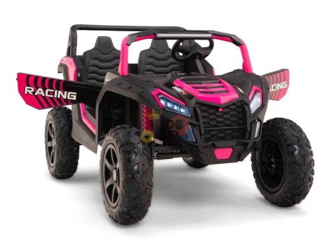 Buggy ATV Strong Racing dla 2 dzieci Różowy + Silnik bezszczotkowy + Pompowane koła