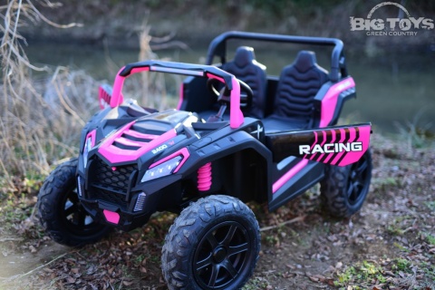 Buggy ATV Strong Racing dla 2 dzieci Różowy + Silnik bezszczotkowy + Pompowane koła