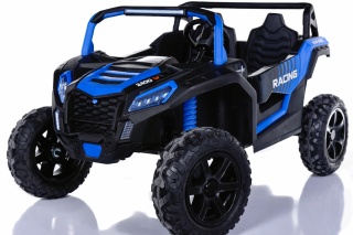 Buggy ATV Strong Racing dla 2 dzieci Niebieski + Silnik bezszczotkowy + Pompowane koła + POWIĘKSZONY AKUMULATOR 24V 20AH