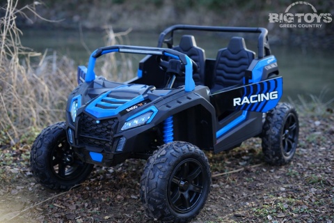Buggy ATV Strong Racing dla 2 dzieci Niebieski + Silnik bezszczotkowy + Pompowane koła + POWIĘKSZONY AKUMULATOR 24V 20AH