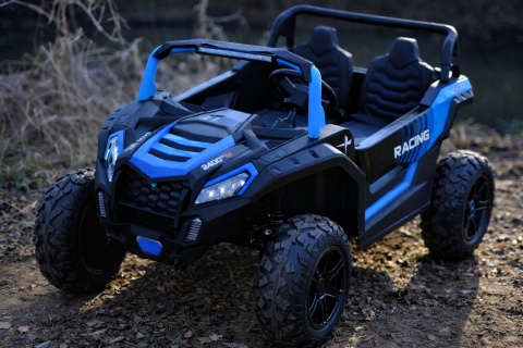 Buggy ATV Strong Racing dla 2 dzieci Niebieski + Silnik bezszczotkowy + Pompowane koła + POWIĘKSZONY AKUMULATOR 24V 20AH