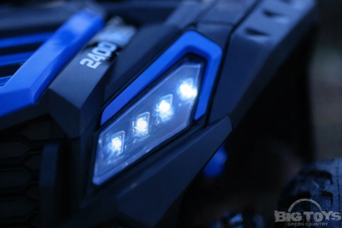 Buggy ATV Strong Racing dla 2 dzieci Niebieski + Silnik bezszczotkowy + Pompowane koła + POWIĘKSZONY AKUMULATOR 24V 20AH