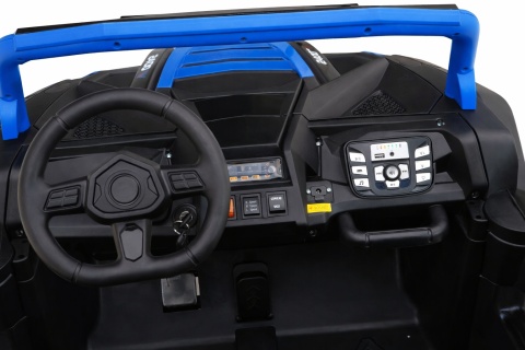 Buggy ATV Strong Racing dla 2 dzieci Niebieski + Silnik bezszczotkowy + Pompowane koła + POWIĘKSZONY AKUMULATOR 24V 20AH