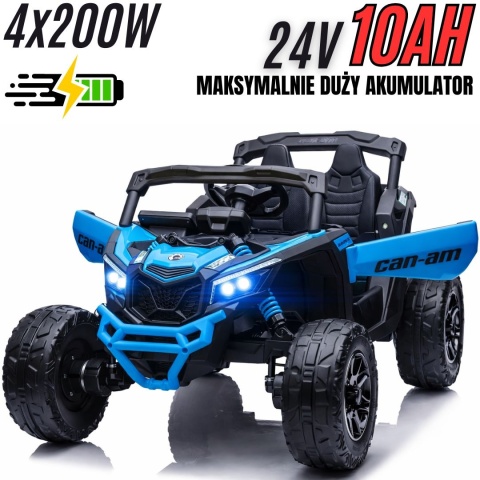 Auto Na Akumulator Buggy Can-am MAVERICK 4x200W 24V DK-CA003 Niebieski