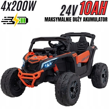 Auto Na Akumulator Buggy Can-am MAVERICK 4x200W 24V DK-CA003 Pomarańczowy