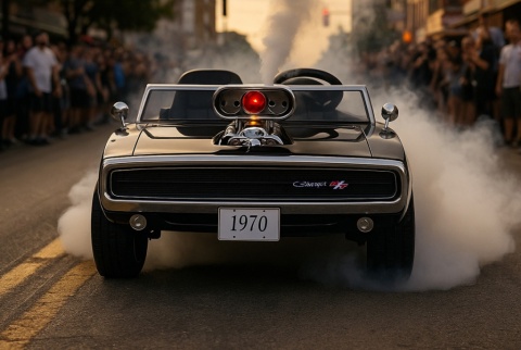 Auto na akumulator DODGE CHARGER 2x200W 24V 7Ah + DYM