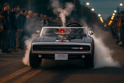 Auto na akumulator DODGE CHARGER 2x200W 24V 7Ah + DYM