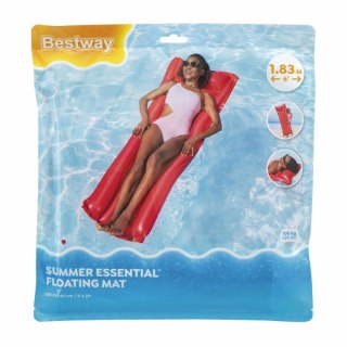 Dmuchany Materac do pływania Czerwony BESTWAY 183x69cm + Poduszka