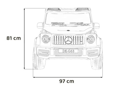 Pojazd Mercedes Benz G63 AMG XXL STRONG Lakier Czerwony