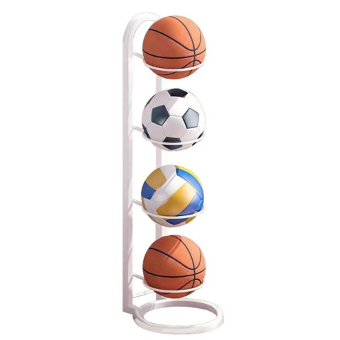 Stojak na piłki biały