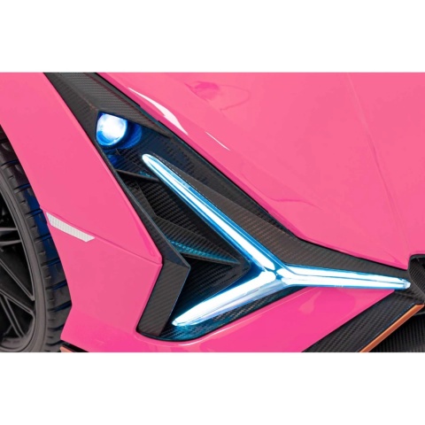 Auto na akumulator dwuosobowe Lamborghini SIAN Różowy 4x100W 24V